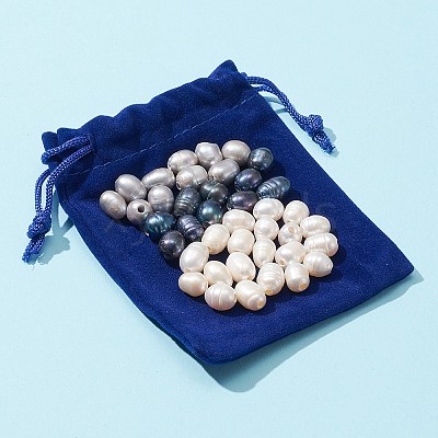 40Pcs 3 Colors Natural Cultured Freshwater Pearl Loose Beads PEAR-FS0001-01-1