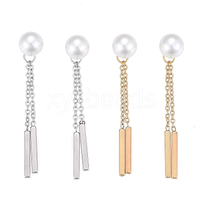 304 Stainless Steel Chain Tassel Earrings EJEW-I248-26-1