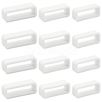 30Pcs 3 Styles Rectangle Silicone Retainer Buckle Holder Watchbands Retaining Hoop Replacement Watch Strap Clasp FIND-CN0002-39B-1