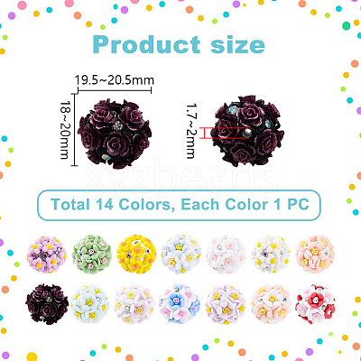 14Pcs 14 Styles Handmade Polymer Clay Beads CLAY-PH0002-09-1