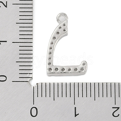 Rack Plating Brass Micro Pave Clear Cubic Zirconia Pendants KK-A224-03K-P-1