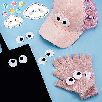 20Pcs Eyes Polyester Embroidery Iron on/Sew on Patches DIY-GA0010-06A-02-1