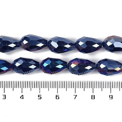 Opaque Solid Color Electroplate Glass Beads Strands EGLA-N013-P4mm-B03-1