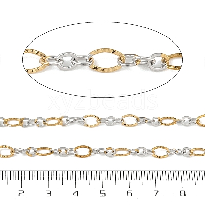 Two Tone 304 Stainless Steel Link Chains CHS-G052-02GP-1