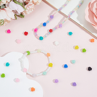 160Pcs 16 Colors Opaque Resin Beads CRES-SP0001-21-1