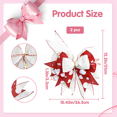 Polyester Big Bowknot FIND-WH0126-414G-1