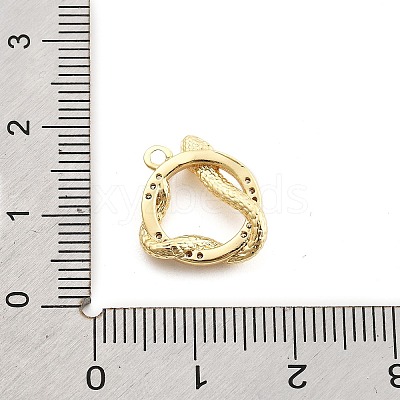Brass Micro Pave Cubic Zirconia Pendants KK-M321-01B-G-1