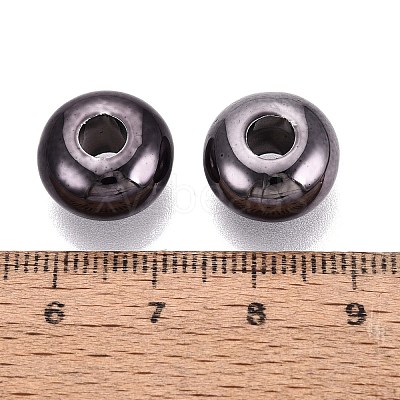 UV Plating Opaque Acrylic European Beads PACR-T017-19M-02-1