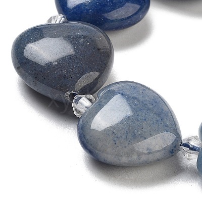 Dyed & Heated Natural Blue Aventurine Beads Strands G-C150-A23-01-1