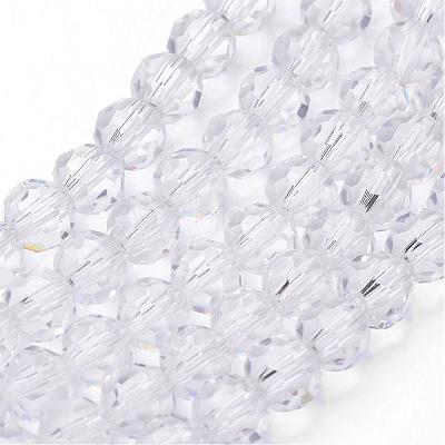 Transparent Glass Bead Strands GLAA-G013-6mm-72-1