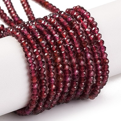 Natural Garnet Beads Strands X-G-F770-D02-02-1