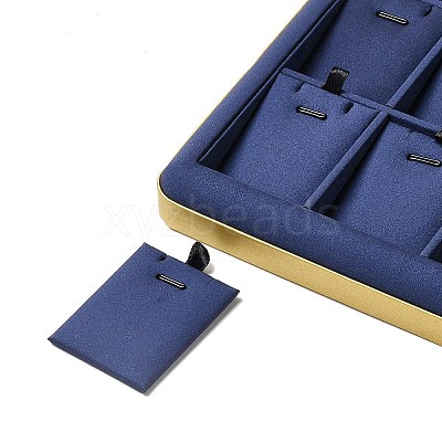 18-Slot PU Leather Pendant Necklace Display Tray Stands VBOX-C003-05B-1