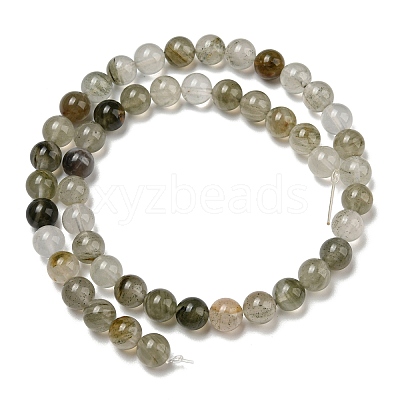 Natural Green Lodolite Quartz/Garden Quartz Beads Strands G-R494-A07-03-1