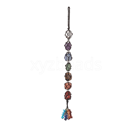 Chakra Gemstone Beads Pendant Decoration HJEW-JM00957-1