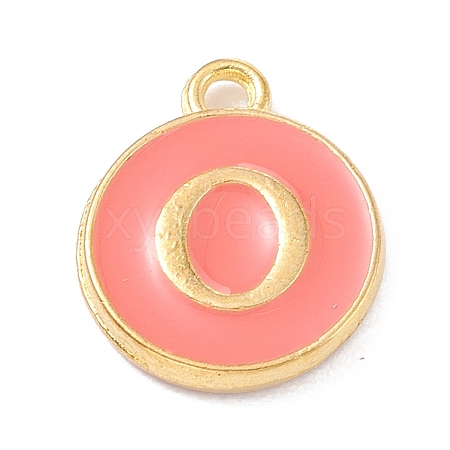 Golden Plated Alloy Enamel Charms X-ENAM-Q437-11O-1