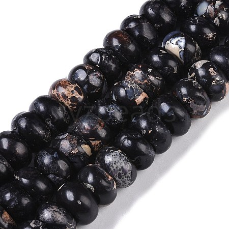 Dyed Synthetic Imperial Jasper Beads Strands G-P529-E01-A07-1