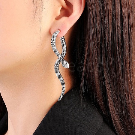 Alloy Snake Stud Earrings for Women PW-WG9FAD0-01-1