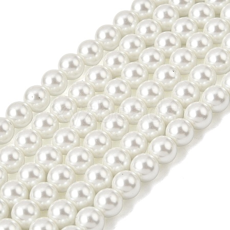 Eco-Friendly Dyed Glass Pearl Round Beads Strands HY-A008-8mm-RB001-1