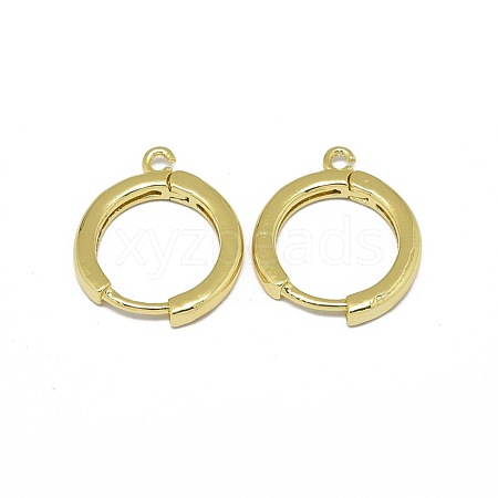 Brass Huggie Hoop Earring Findings PALLOY-F249-19G-1