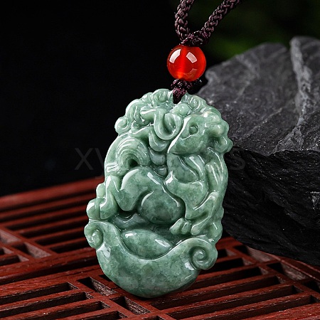 Natural Jadeite Pendant Necklaces G-H306-05-07-1