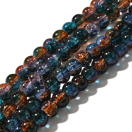 Crackle Glass Beads Strands X-CCG-C002-6mm-08-1