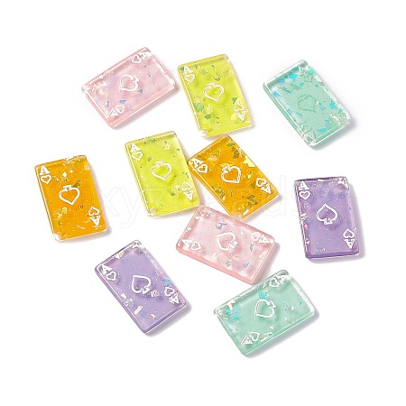 Transparent Resin Pendants RESI-I047-02B-1