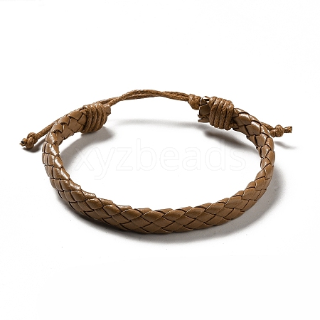 PU Imitation Leather Braided Cord Bracelets for Women BJEW-M290-01I-1