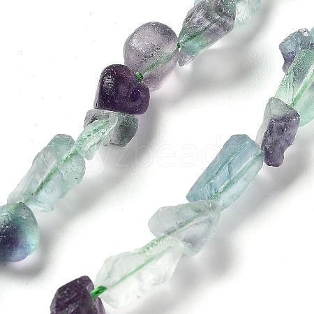 Raw Rough Natural Fluorite Beads Strands G-P528-B03-01-1