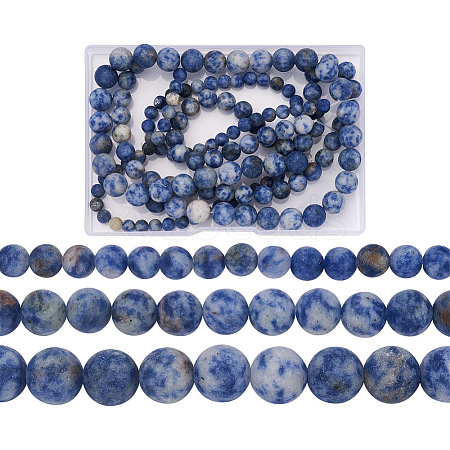 Yilisi 3 Strands 3 Style Natural Blue Spot Jasper Beads Strands G-YS0001-03-1