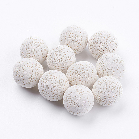 Unwaxed Natural Lava Rock Beads G-I190-16mm-B03-1