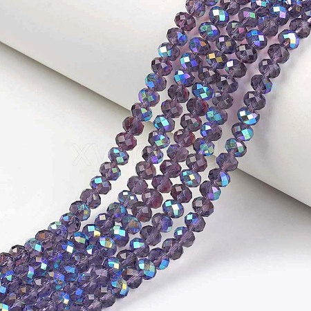 Electroplate Glass Beads Strands EGLA-A034-T4mm-L13-1