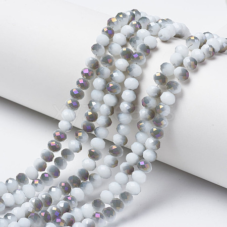 Electroplate Opaque Glass Beads Strands EGLA-A034-P4mm-F16-1