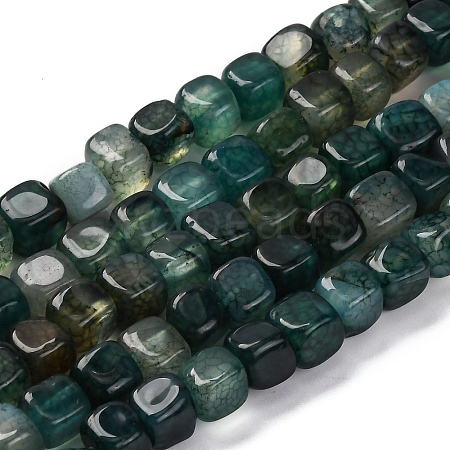 Natural Dragon Veins Agate Beads Strands G-G177-E12-01-1