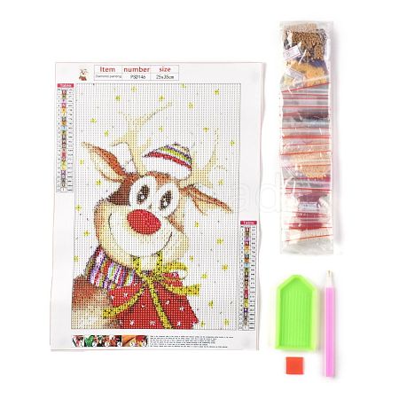 Christmas Theme DIY Diamond Painting Canvas Kits for Kids DIY-I055-14-1