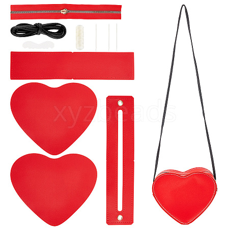 DIY Heart Coin Purse Pouch Making Kit DIY-WH0292-71-1