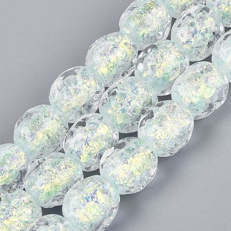 Handmade Foil Glass Beads Strands FOIL-Q002-05J-1