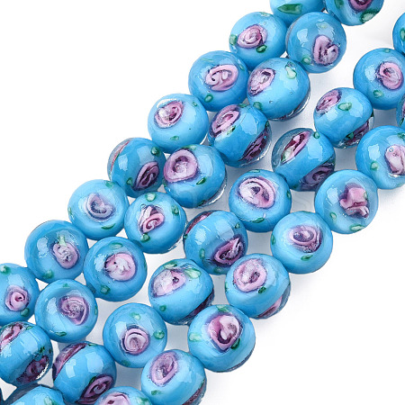 Handmade Lampwork Beads Strands LAMP-N021-45C-1