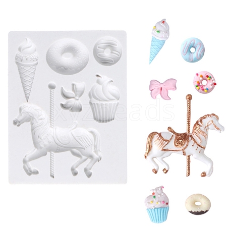 Merry-go-Round Food Grade DIY Silicone Molds X-DIY-M017-04-1