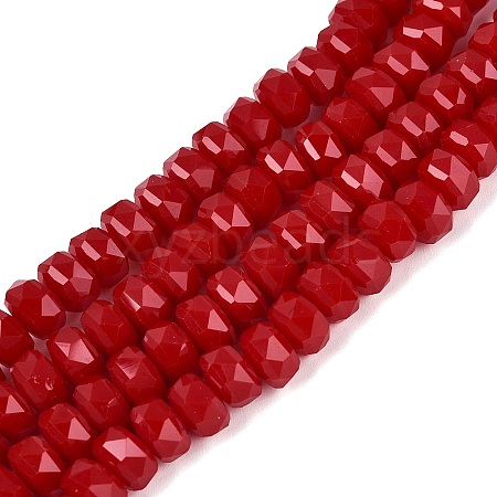 Opaque Glass Beads Strands GLAA-Q114-01A-B04-1