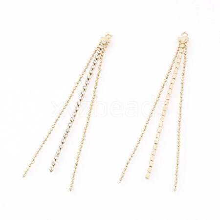 Brass Ball Chain Tassel Big Pendants X-KK-T038-45G-1