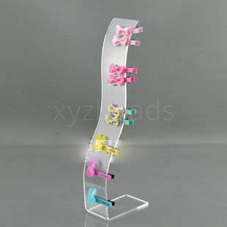 Acylic L-Shaped Hair Clip Holders OHAR-PW0001-132-1