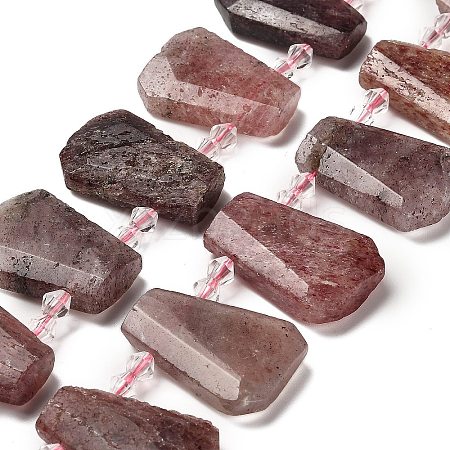 Natural Strawberry Quartz Beads Strands G-H078-A02-01-1