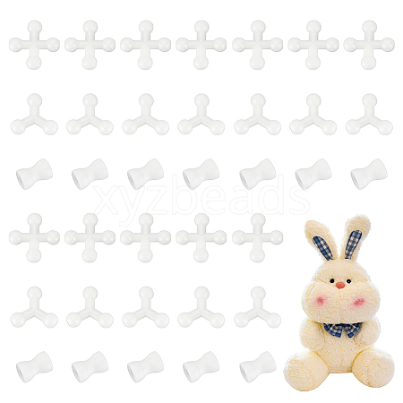 Olycraft 36Pcs 3 Styles Plastic Doll Joints KY-OC0001-35-1