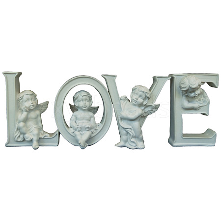 Creative Resin Angel Letter Home Display Decorations LETT-PW0002-63-1