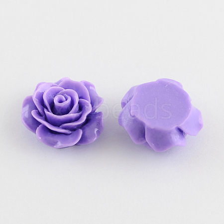 Flat Back Hair & Costume Accessories Ornaments Scrapbook Embellishments Resin Flower Rose Cabochons CRES-Q105-11-1