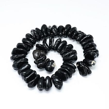 Natural Tektite Bead Strands G-Q481-52-1