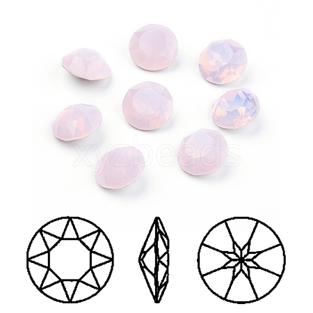 Pointed Back & Back Plated K9 Glass Rhinestone Cabochons RGLA-J012-10mm-395-1