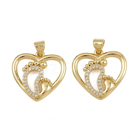 Brass Micro Pave Cubic Zirconia Pendants ZIRC-I367-12G-05-1
