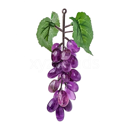 Natural Fluorite Grape Model Pendants PW-WG36806-03-1