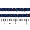 Electroplated Natural Lava Rock Beads Strands G-Q1009-G01-02F-4